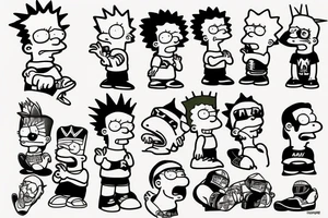 Bart Simpson bad boy with tattoo tattoo idea