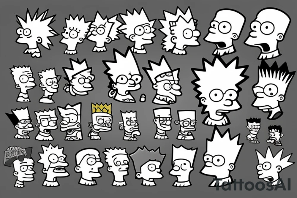Bart Simpson bad boy with tattoo tattoo idea