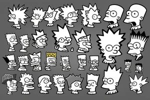 Bart Simpson bad boy with tattoo tattoo idea