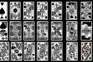 Poker cards flash tattoo idea