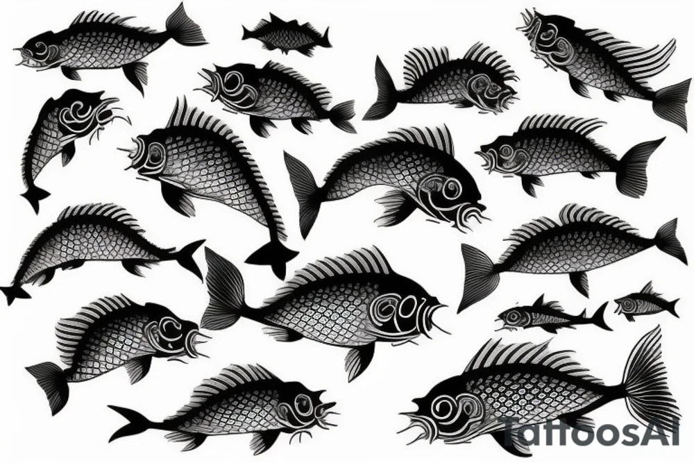Japanese fish carp tattoo idea