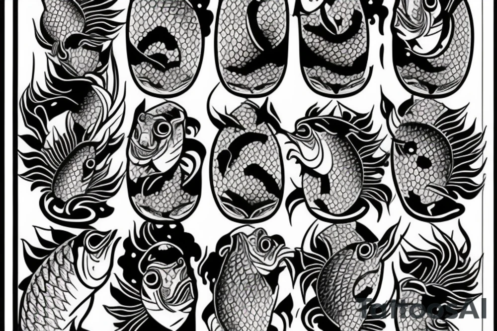 Japanese fish carp tattoo idea