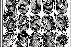 Japanese fish carp tattoo idea