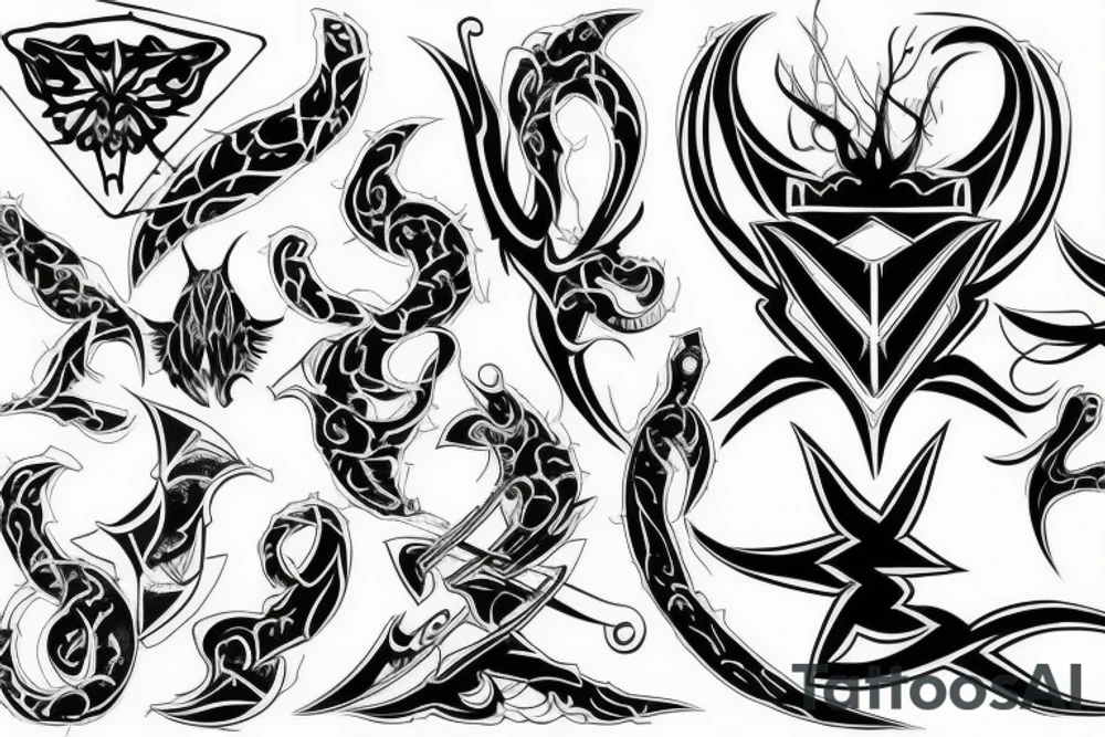 Cyber sigil tattoo idea