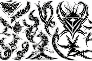 Cyber sigil tattoo idea