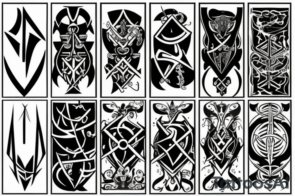 Cyber sigil tattoo idea