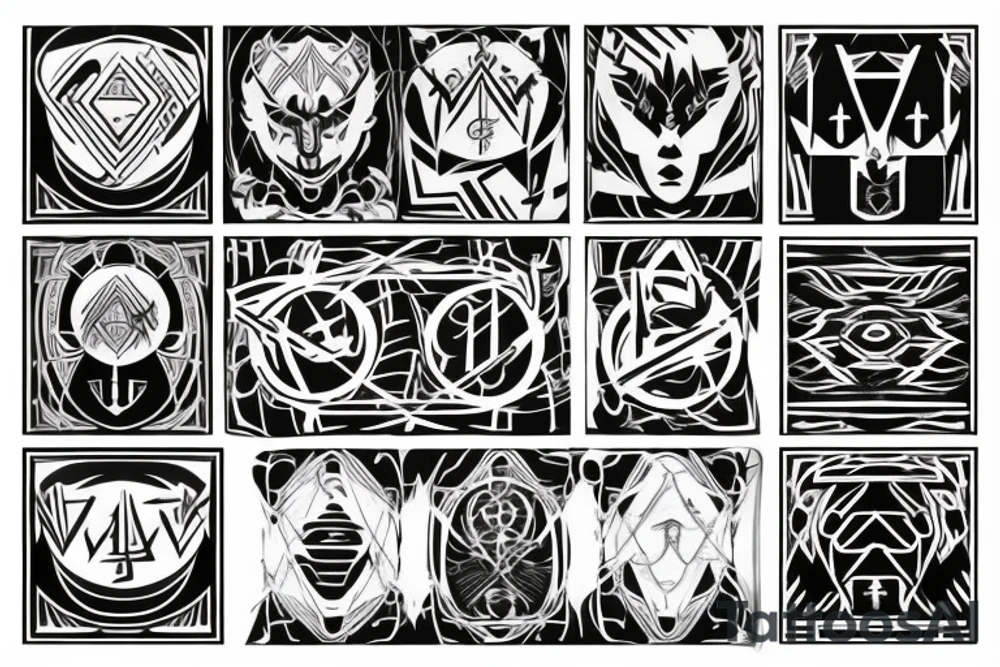 Cyber sigil tattoo idea