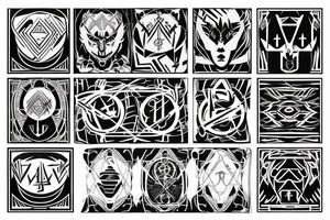 Cyber sigil tattoo idea