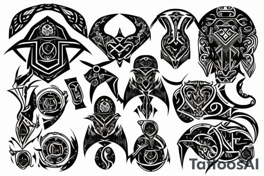 Cyber sigil tattoo idea