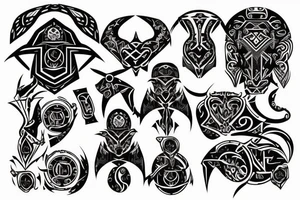 Cyber sigil tattoo idea