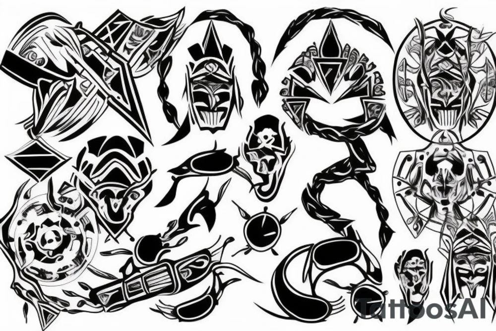 Cyber sigilism tattoo idea