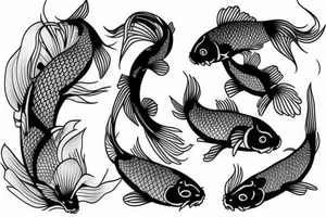 Japanese carp koi tattoo idea