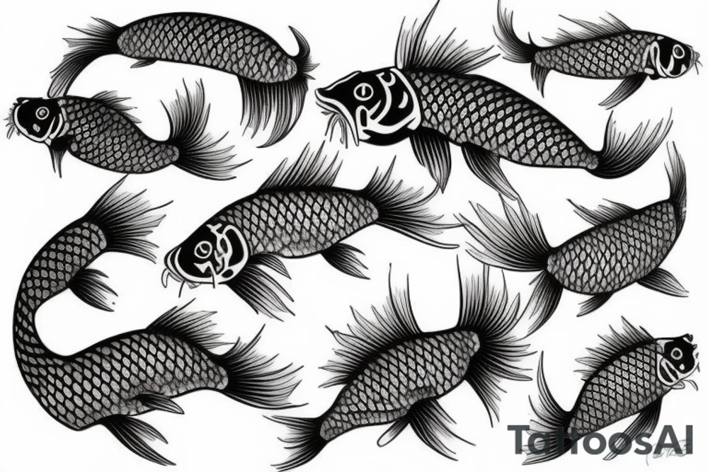 Japanese carp koi tattoo idea