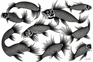 Japanese carp koi tattoo idea