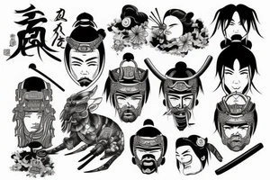 Japanese samurai tattoo idea