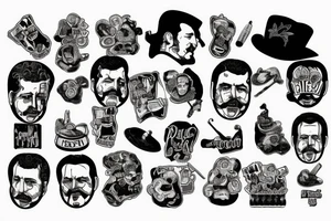 Pablo Escobar happy snuff tattoo idea