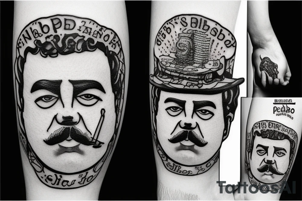 Pablo Escobar happy snuff tattoo idea