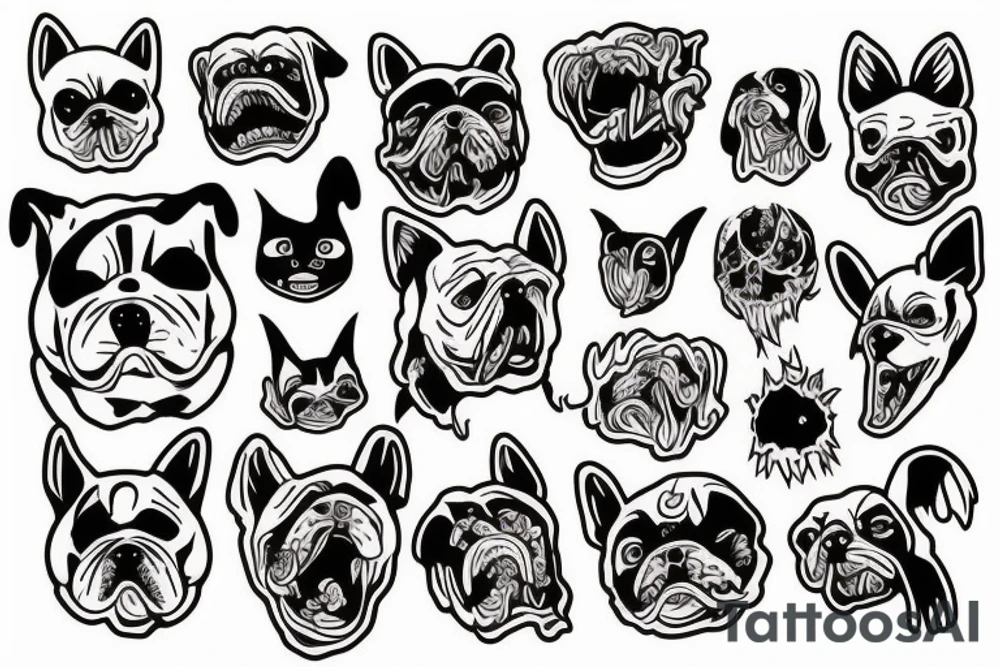 Scary dog tattoo idea