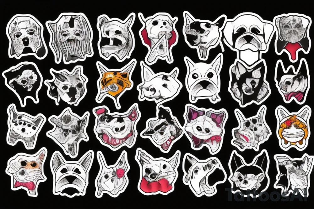 Scary dog tattoo idea
