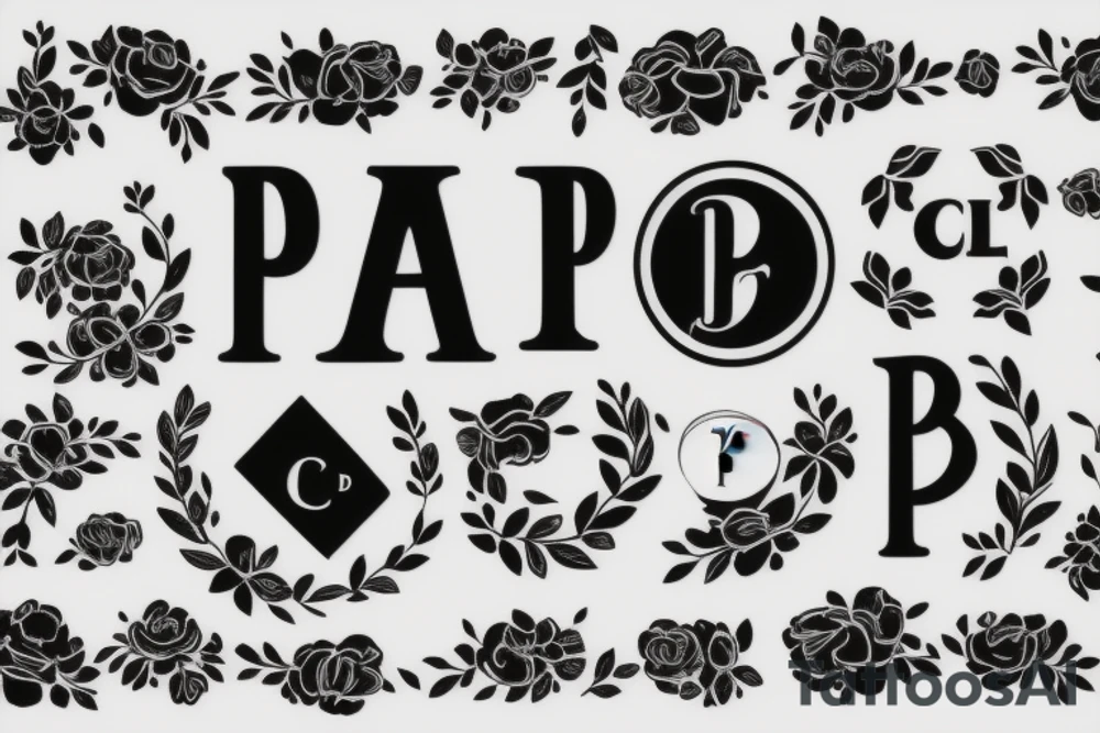 family with initials P C P F tattoo idea