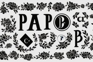 family with initials P C P F tattoo idea