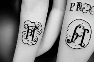 family with initials P C P F tattoo idea