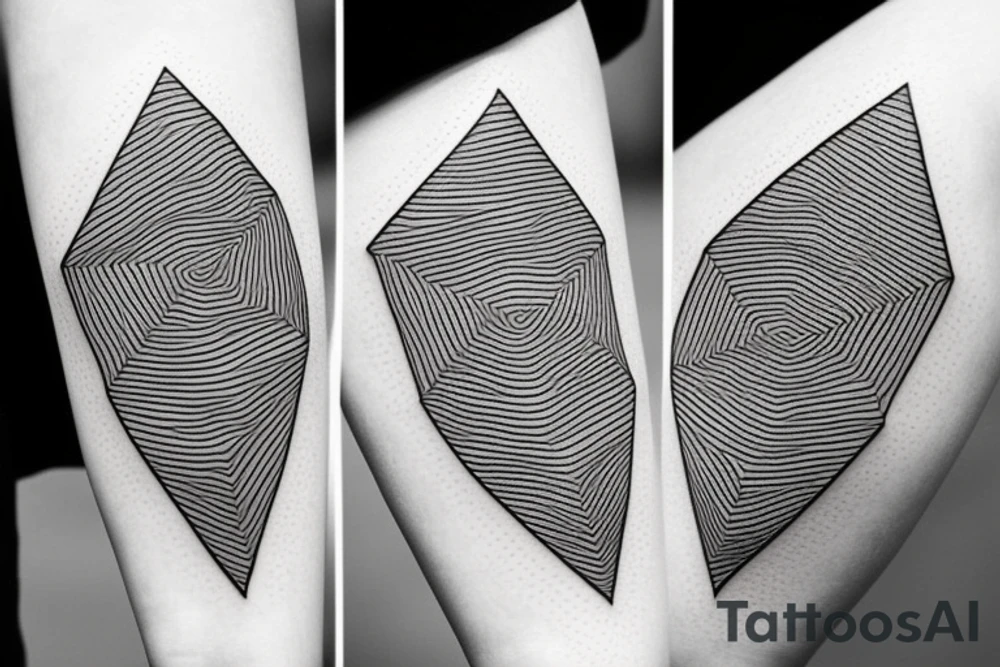 abstract geometric simple tattoo idea