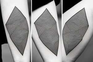 abstract geometric simple tattoo idea