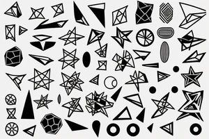 abstract geometric simple tattoo idea