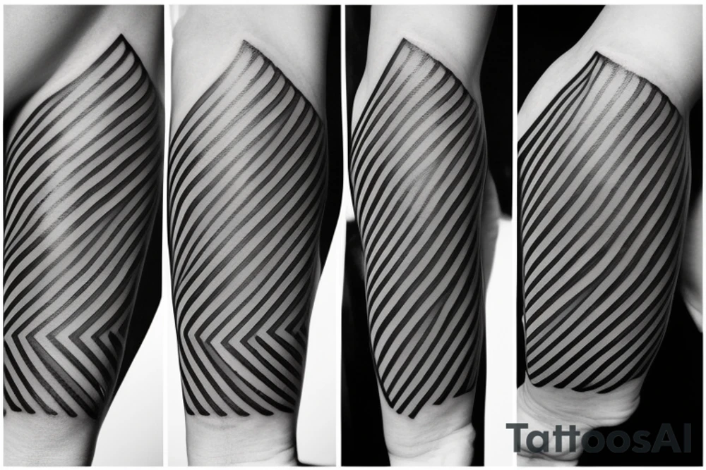 abstract geometric simple tattoo idea