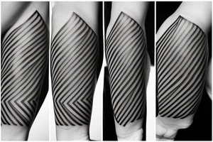 abstract geometric simple tattoo idea