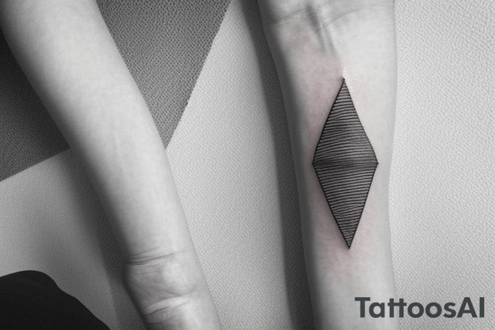 abstract geometric simple minimal tattoo idea
