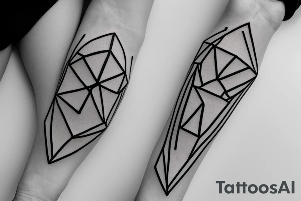 abstract geometric simple minimal tattoo idea