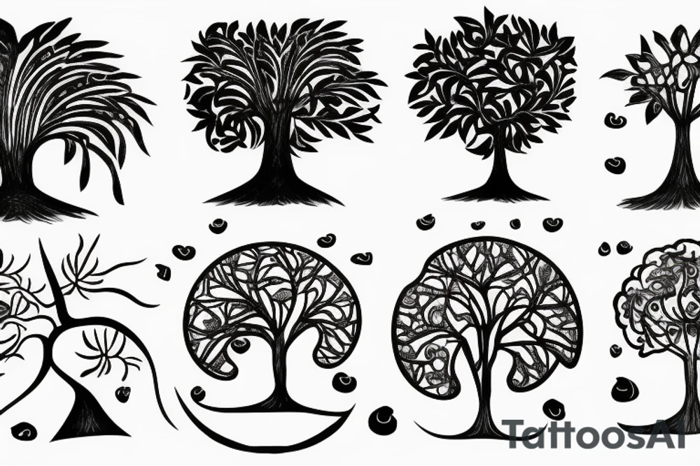 Money tree tattoo idea