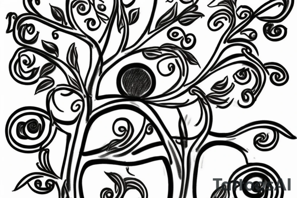 Money tree tattoo idea