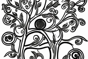 Money tree tattoo idea