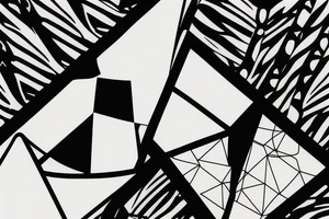 abstract geometric simple minimal tengo mask tattoo idea