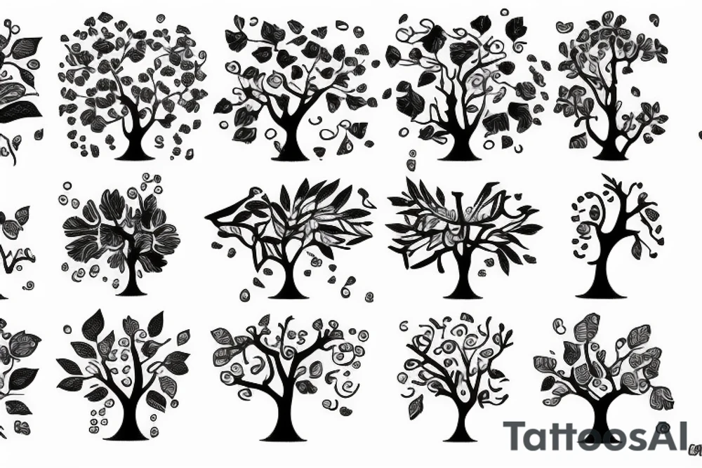 Money tree tattoo idea