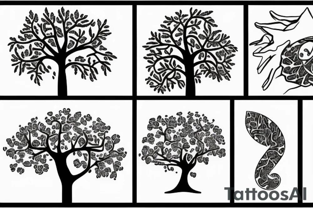 Money tree tattoo idea
