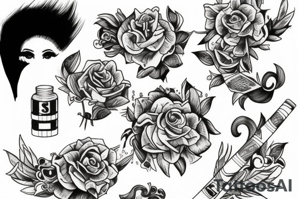 Cover up of a cigarette tattoo idea