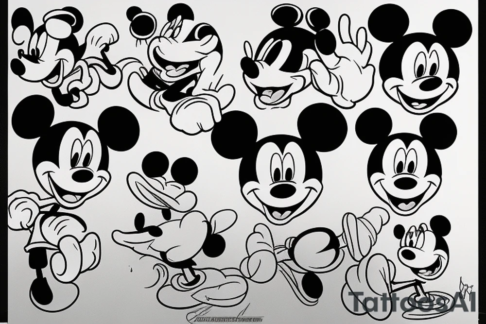 Mickey Mouse tattoo idea