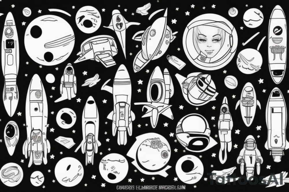 Astronaut tattoo idea