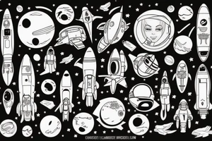 Astronaut tattoo idea