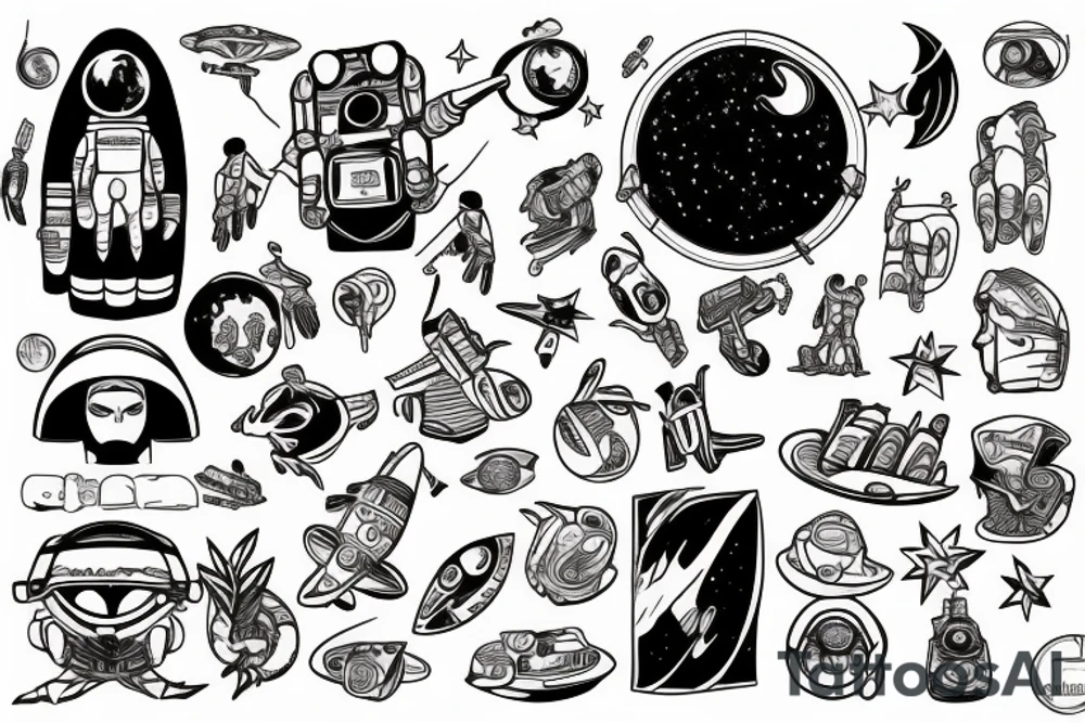 Astronaut tattoo idea