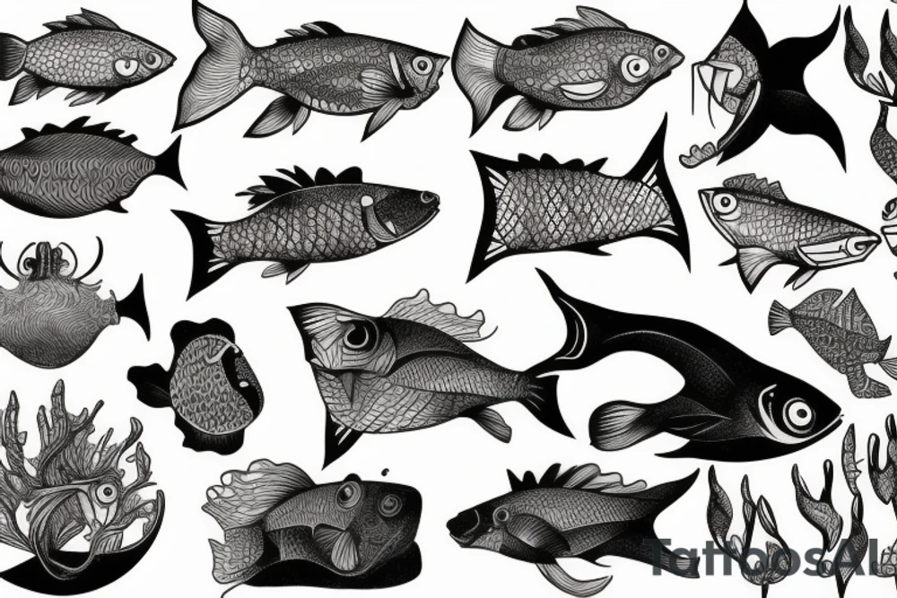animal. fish tattoo idea