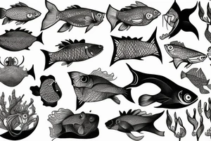 animal. fish tattoo idea