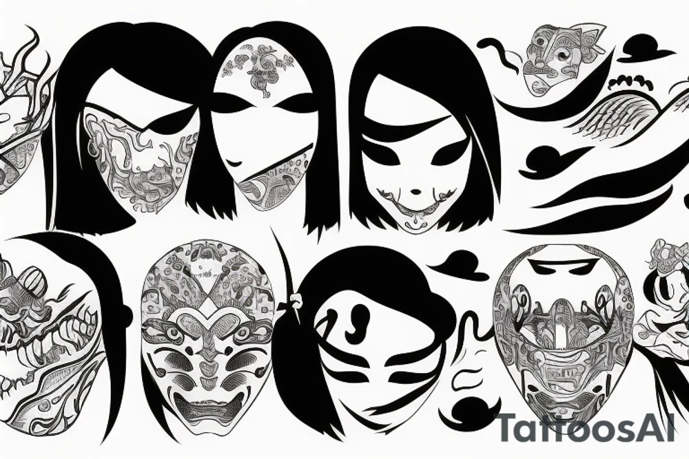 Hanja mask tattoo idea