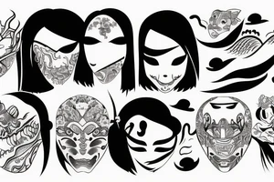 Hanja mask tattoo idea