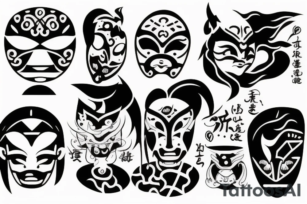 Hanja mask tattoo idea