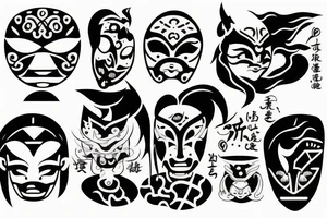 Hanja mask tattoo idea